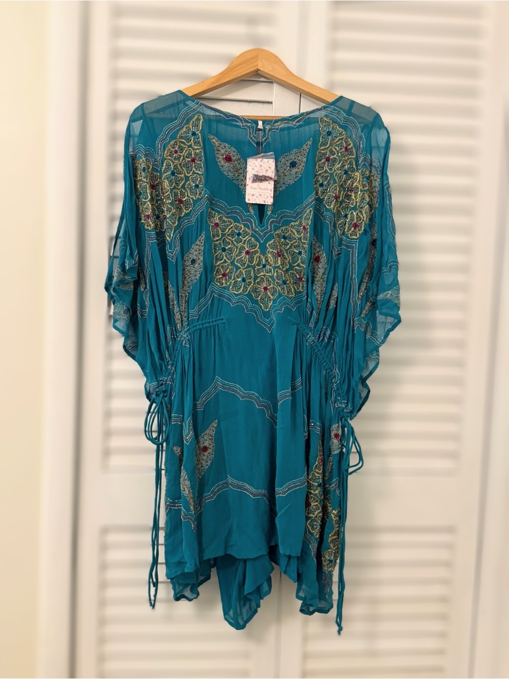NWT Rare Free People Kaleidoscope Embellished Beaded Mini Dress Size L MSRP$298